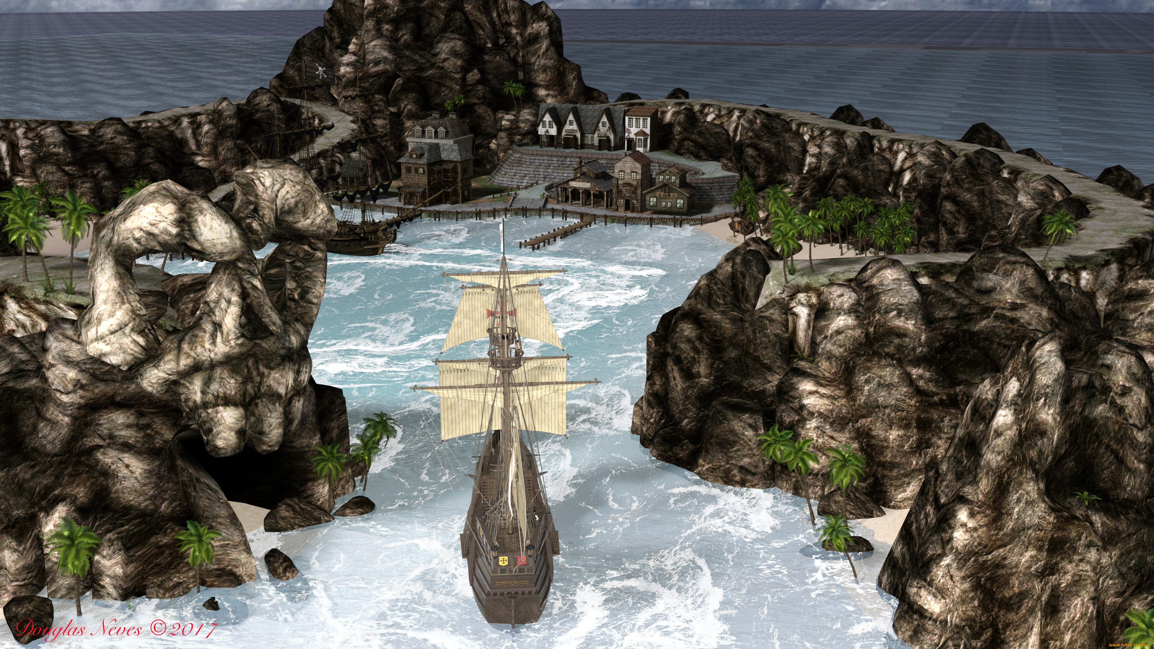 3 ,  , fantasy, isabis, elf, pirate